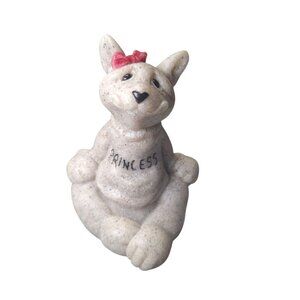 Quarry‎ Critters Cat Cousin Cindy 2000 Figurine Resin Stone Vintage Princess